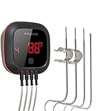 Inkbird IBT-4XS Bluetooth Grillthermometer Digital Barbecue...