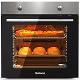 Karinear Einbaubackofen 65L, Backofen einbaugerät 60 x 60 cm mit 4...