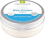 GREENDOOR Deo Creme Ohne Aluminium/Alkohol vegan 50ml – 6 Monatspack...