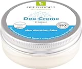 GREENDOOR Deo Creme Ohne Aluminium/Alkohol vegan 50ml – 6 Monatspack...