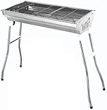 FHPEWXDG BBQ Grill Outdoor Gasgrill Outdoor Edelstahl Klappbar Einbaugrill...