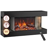 KAMINIO Elektrokamin Liz - Elektrischer Wandkamin mit Heizung,...