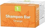 GREENDOOR Naturkosmetik Shampoo Bar Orange vegan 75g, festes plastikfreies...