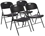 Amazon Basics Klappstühle aus Kunststoff und Metall, 4er-Set,...