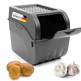 Novaliv Kartoffel Aufbewahrungsbox | groß 9L | ANTHRAZIT GRAU | Zwiebelbox...