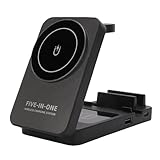 Cuifati 5-in-1 Faltbare Kabellose Magnetische Ladestation, Kabellose...