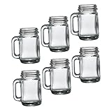 FUNNETOYU 6 Stück Teiliges Mini Vintage Likörgläser mit Henkel Kreative...