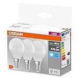 OSRAM LED BASE Classic P40, matte Filament LED-Lampen aus Glas für E14...
