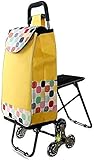Faltbarer Einkaufswagen mit Sitz, tragbarer Push-Pull-Trolley für...