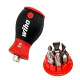 sopomarkt24 Bithalter Stubby Griff mit 6 Bits Bit-Handhalter Magazin...