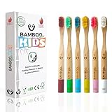 Bamboo Clean Kids Bambus Zahnbürsten für Kinder Weiche Borstenbürsten...