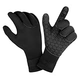 AOOSA 3mm Neopren Tauchhandschuhe, Erwachsene Fünf-Finger-Tauchhandschuhe,...