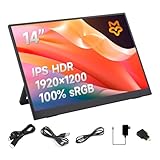 LUCKFOX 14' Portable Monitor with Stand - Plug&Play 1920x1200 WUXGA FHD...