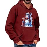 Hoodie Herren Weihnachten Sweatshirt mit Kapuze Bequeme Herrenpullover...