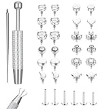 Helix Piercings Damen Herren Labret Piercing Gold Flache Nasenstecker...