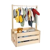 Holzkiste für Babypartys, Babykorb mit Griff Babykorb Holz Geschenkkiste...