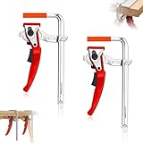 2 Stück Hebelzwinge, Ganzstahl Tischzwinge mit Hebelgriff, Hebelzwinge,...