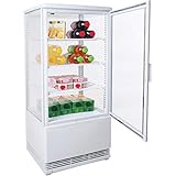 ZORRO - Kühlvitrine weiß Kuchenvitrine Gastro - 80 Liter - R600A -...