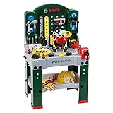 Theo Klein 8513 Bosch Workstation Werkbank mit Werkzeug, Montagefahrzeug...