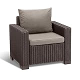 Allibert California Sessel braun - Rattanoptik, wetterfest, Garten, Outdoor