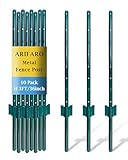 ARIFARO Zaunpfosten 91cm Robuste Metallpfosten, Packung mit 10, Kein Graben...