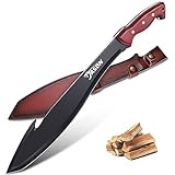 Jason Machete Survival Großes Outdoor Messer Feststehend mit Holzgriff...