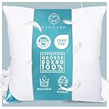 Sandaro Home Kopfkissen 80x80 Federn 2000g, Federkissen 80x80 cm mit 100%...
