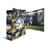 HERMA Ordner A4 Fussball, 7 cm breit, Kinder Ringordner mit Sport Motiv,...