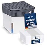 WENKO Raumentfeuchter Mod. Cube mit 1000 g Entfeuchter Granulat, für...