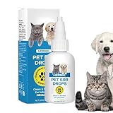 Pruojhw Ohrenreiniger für Hunde gegen Ohrenschmalz – 60 ml, tragbar,...