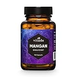 Mangan hochdosiert - 5mg als Mangan Bisglycinat - 90 Kapseln im Glas -...