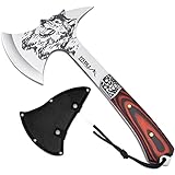 TIVOLI Spaltaxt Schärfe Axt, Survival Outdoor für Holz,Camping Beil Full...