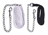NETPROSHOP Hengstkette Weicher Führstrick mit Metallkette am Ende Länge 2...
