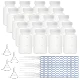 OLYCRAFT 20PCS Weithals-Plastikflaschen Mit Kappen Plastikprobenflasche...