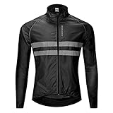YEJBBUC Winddichte Fahrrad-Jacke, langärmelig, für Rennrad, MTB, Sport,...