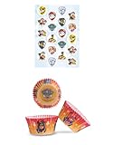 Dekozauber24 Paw Patrol Set 20x Essbare Muffinaufleger + 25x Muffinschalen...