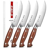 HEZHEN Steakmesser Set 4-Teilig, Hochwertiger Rostfreier Stahl Tischmesser,...
