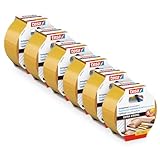 tesa Verlegeband extra stark klebend im 6er Pack - Doppelseitiges Klebeband...