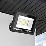 Wegoodlife 20W LED Strahler Außen, Superhell 1510LM Scheinwerfer, 3000K...