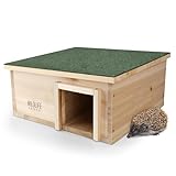 WILDLIFE FRIEND Igelhaus Winterfest Mit Boden Aus Holz - Wetterfestes...