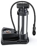 Lifelf Fahrradpumpe Mini-Luftpumpe mit großem Manometer - Mini und...
