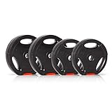 Ultrasport Dischi Per Pesi, Set mit 4 Scheiben pro Gewicht, 2x2,5 kg, 2x5...
