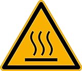Aufkleber Warnzeichen Warnung vor heißer Oberfläche Warnaufkleber ASR/ISO...