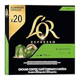 L'OR Kaffeekapseln Lungo Elegante, fruchtig & elegant, Intensität 6/13, 20...