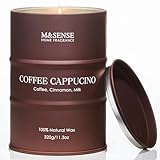 M&SENSE Kaffee Cappucina Duftkerzen im Glas Sojawachskerzen 320g 70 Std....