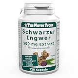 Schwarzer Ingwer Extrakt 500 mg Kapseln 120 Stk vegan