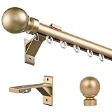 Gardinenstangen zur Wandmontage, goldfarben, 370 cm, verstellbare...