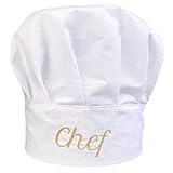 Pet-Jos Chef Kochmütze Unisex Kochmütze aus Baumwolle Küche Hotel...