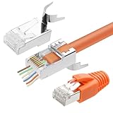 AXFEE RJ45 Stecker Cat7, 20 Stück Netzwerkstecker, Lan Stecker für...