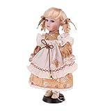 Baoblaze 30cm Porzellanpuppe Mädchen Stehende Figuren mit Standgeschenk